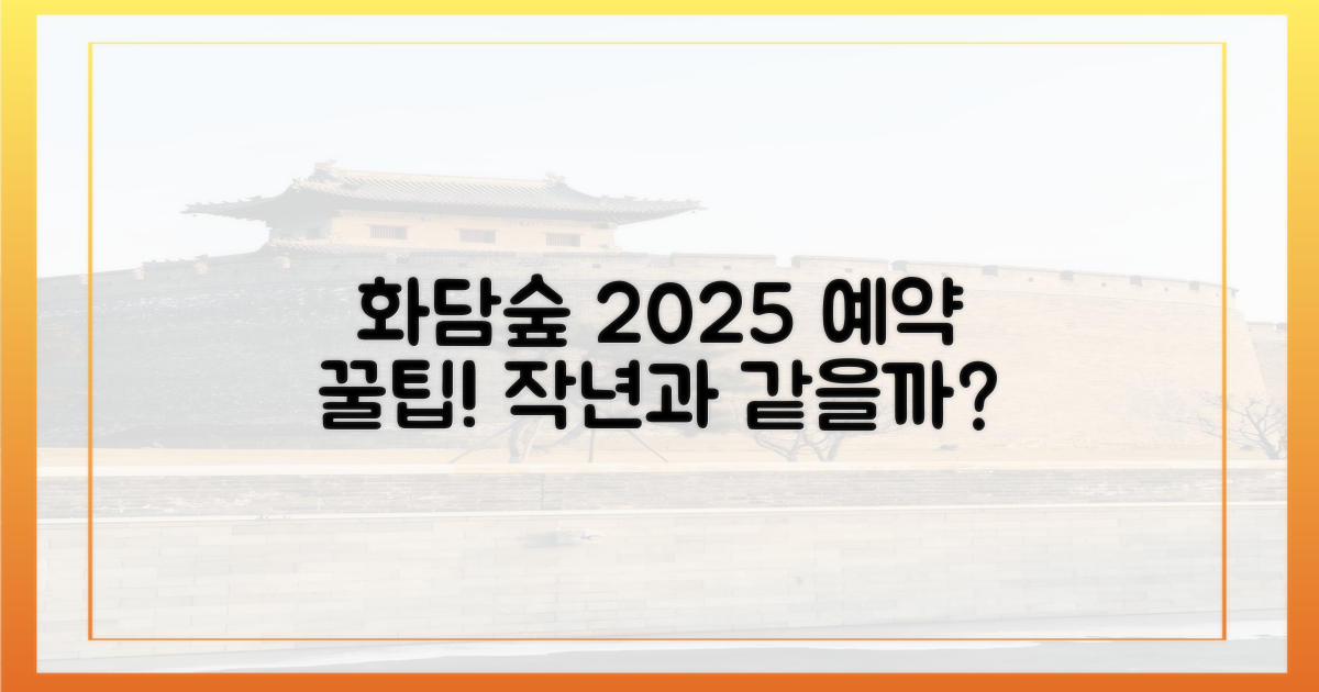 2025년, 화담숲 예약, 작년과 달라졌나?