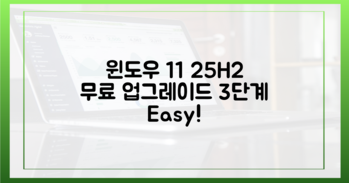 윈도우 11 25H2, 3단계 무료 업그레이드 방법