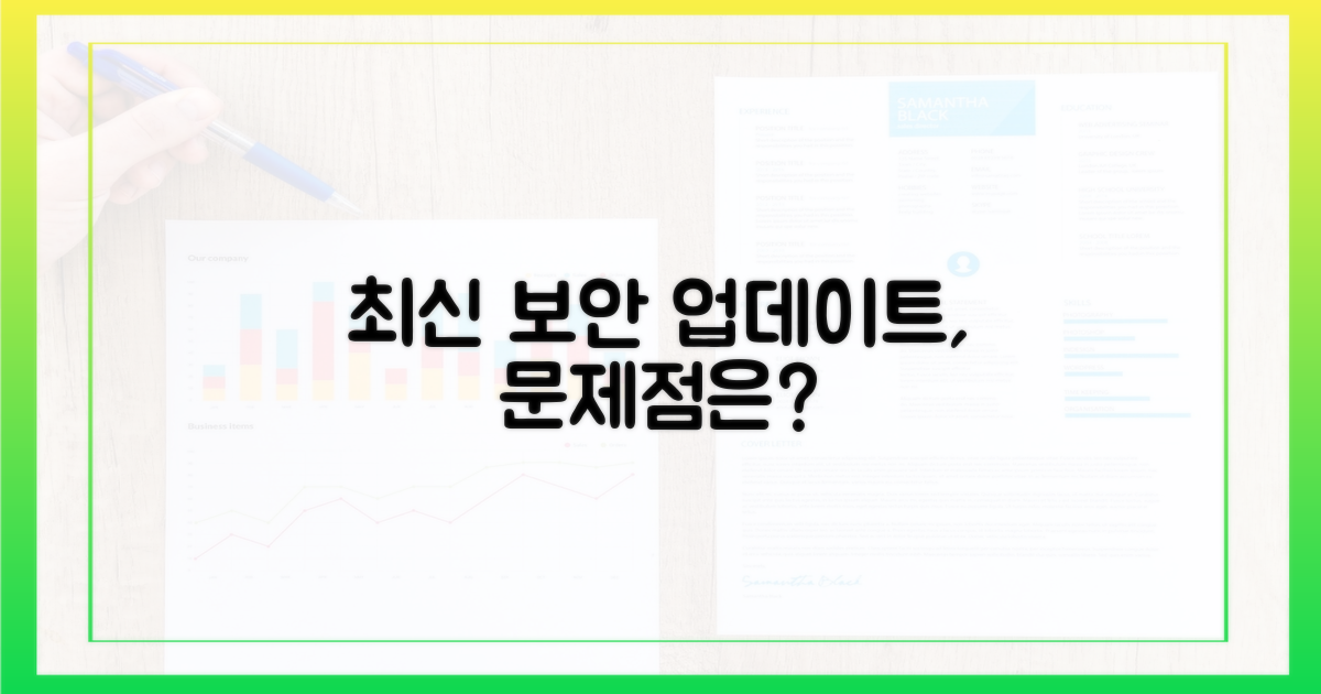 최신 보안 업데이트, 문제점은?