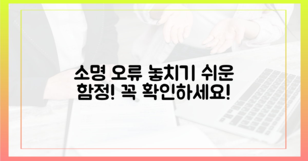 소명 과정에서 발생할 수 있는 오류는?