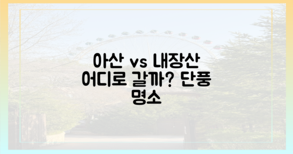 아산 은행나무길 vs 내장산, 당신의 선택은?
