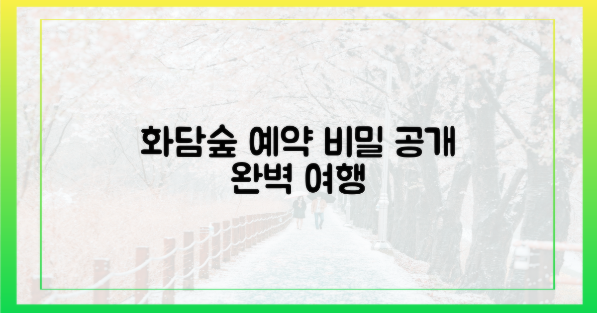 최적의 화담숲, 예약의 비밀