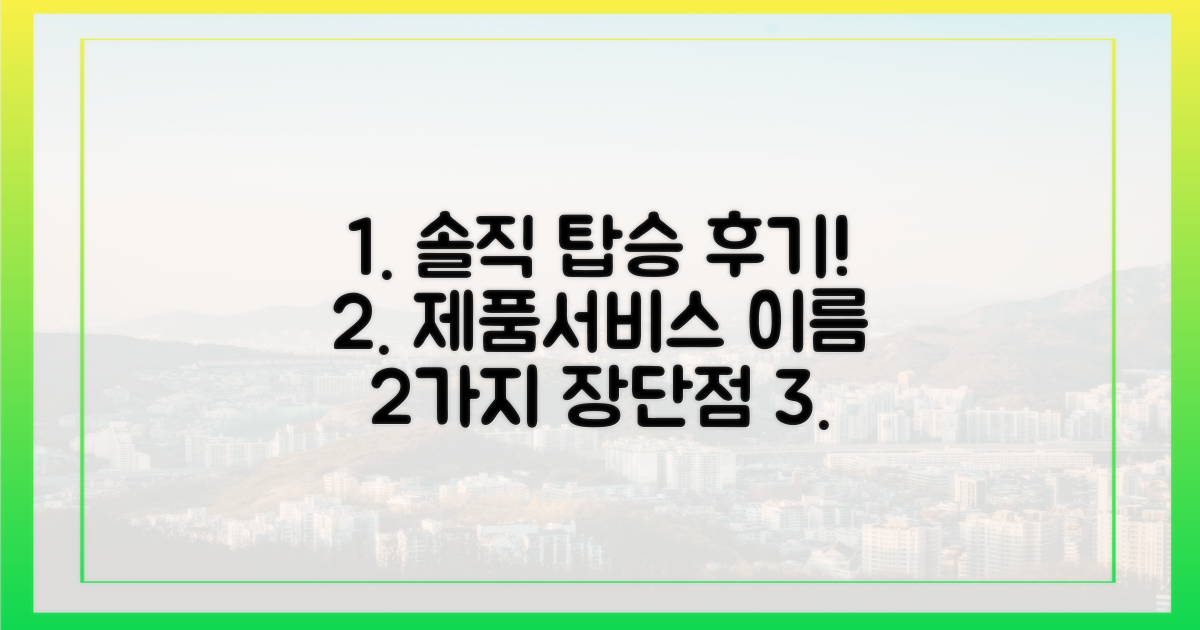 솔직 탑승 후기, 2가지 장단점