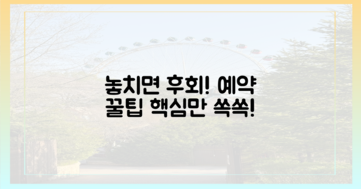 놓치면 후회! 예약 팁 핵심 정리