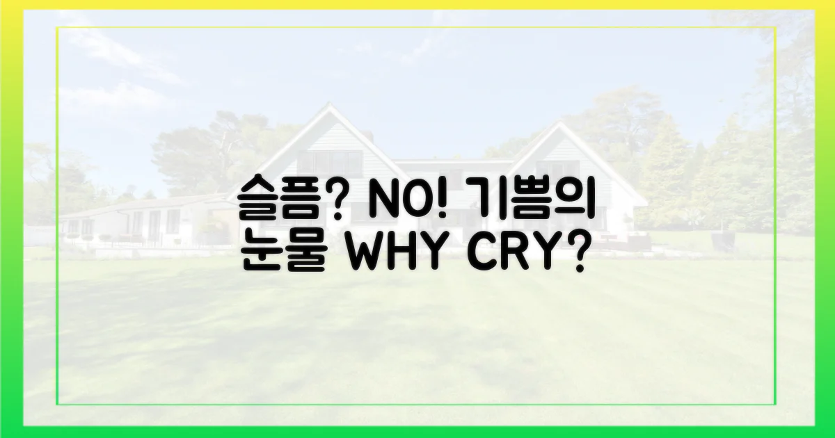 왜 '기쁨'이 '눈물'로 바뀌나?