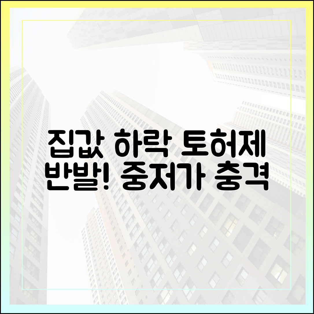 집값 떨어졌는데 토허제? **충격** 중저가 단지 반발!