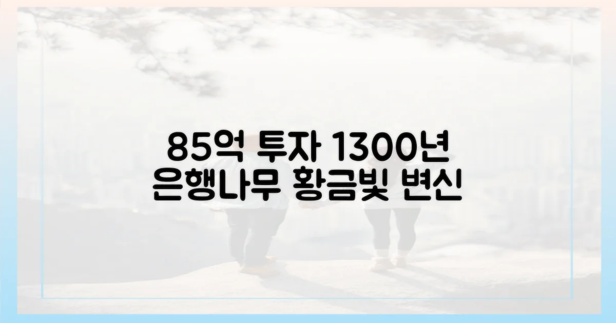 85억 투자, 1300년 은행나무의 황금빛 변신