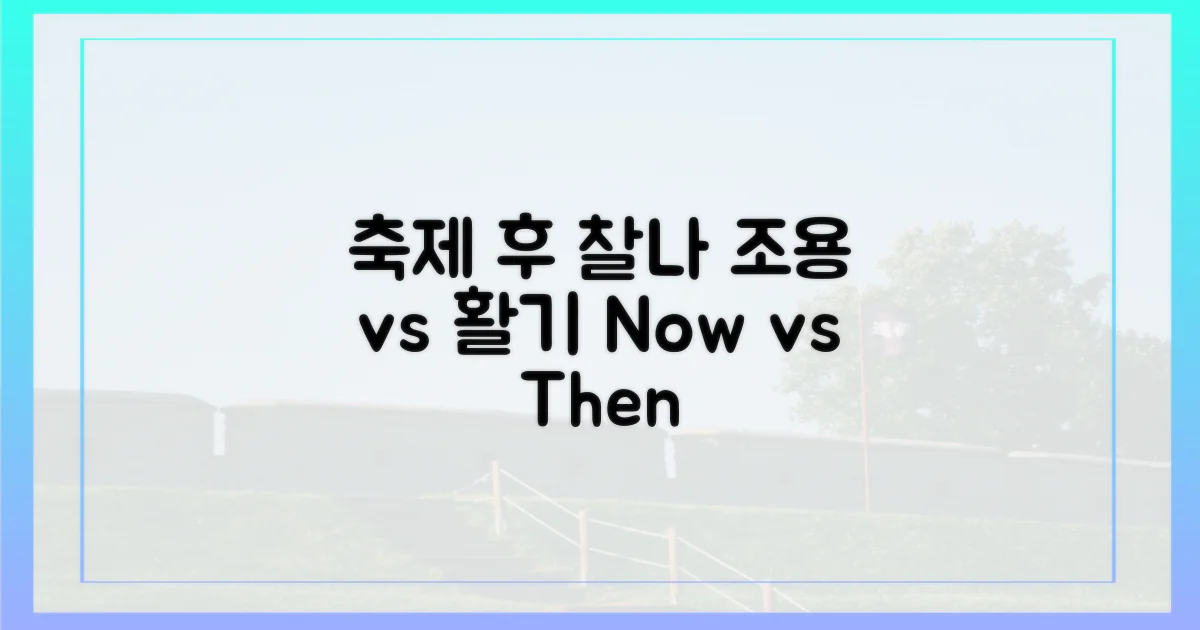 축제 후 변화, 조용함 vs 활기