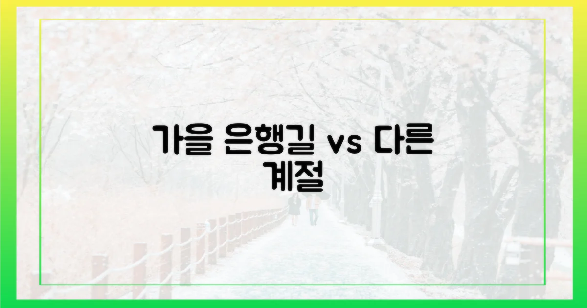 가을 은행길 vs 다른 계절