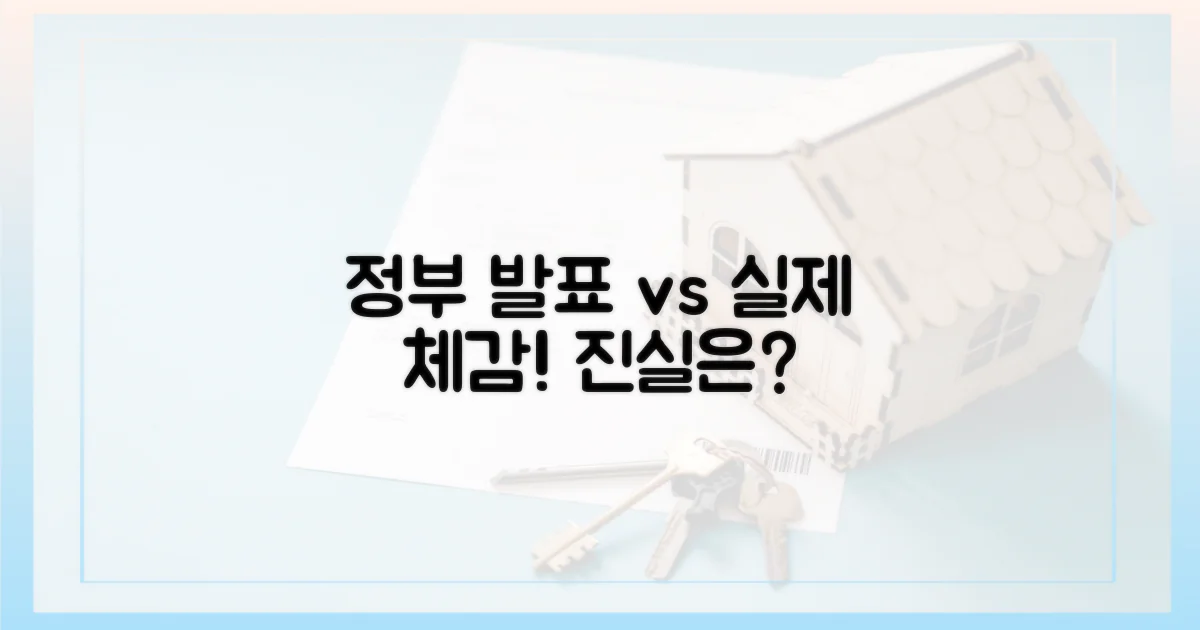 정부 발표 vs 실제 체감