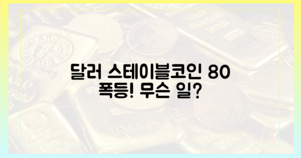 달러 스테이블코인, 왜 80% 급증했나?