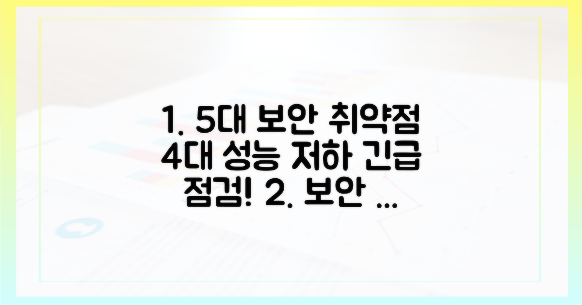 5가지 주요 보안 취약점, 4가지 성능 저하 발생