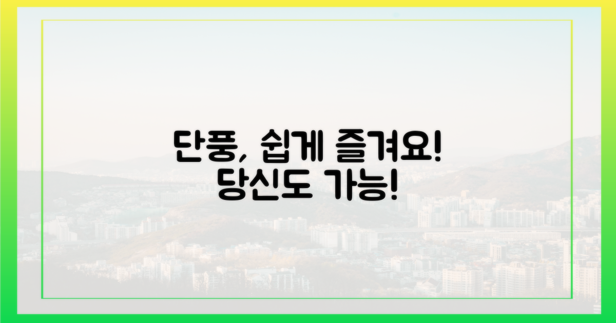 당신도 할 수 있어요, 단풍 즐기기!