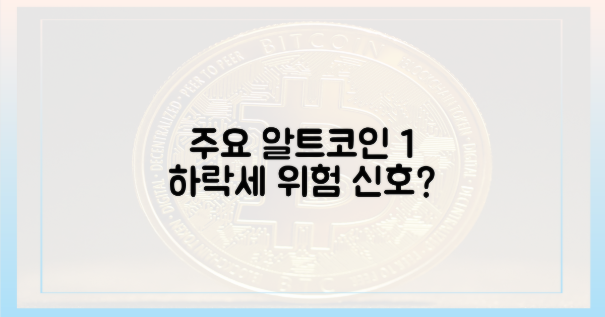 주요 알트코인 1% 이상 하락세