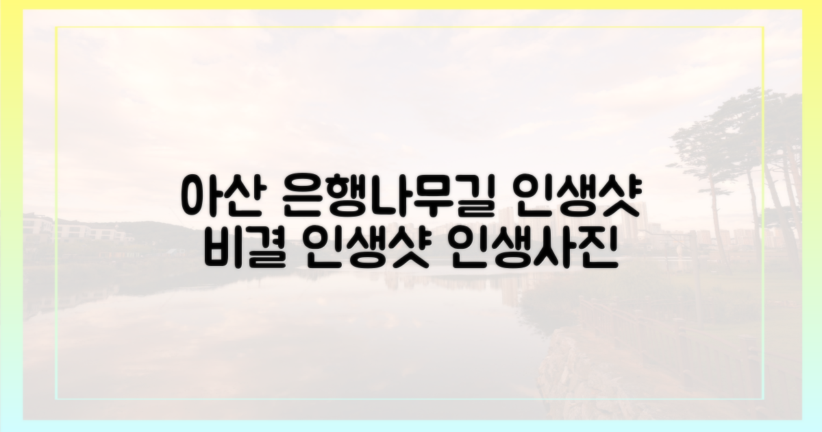 아산 은행나무길, 인생샷 비결