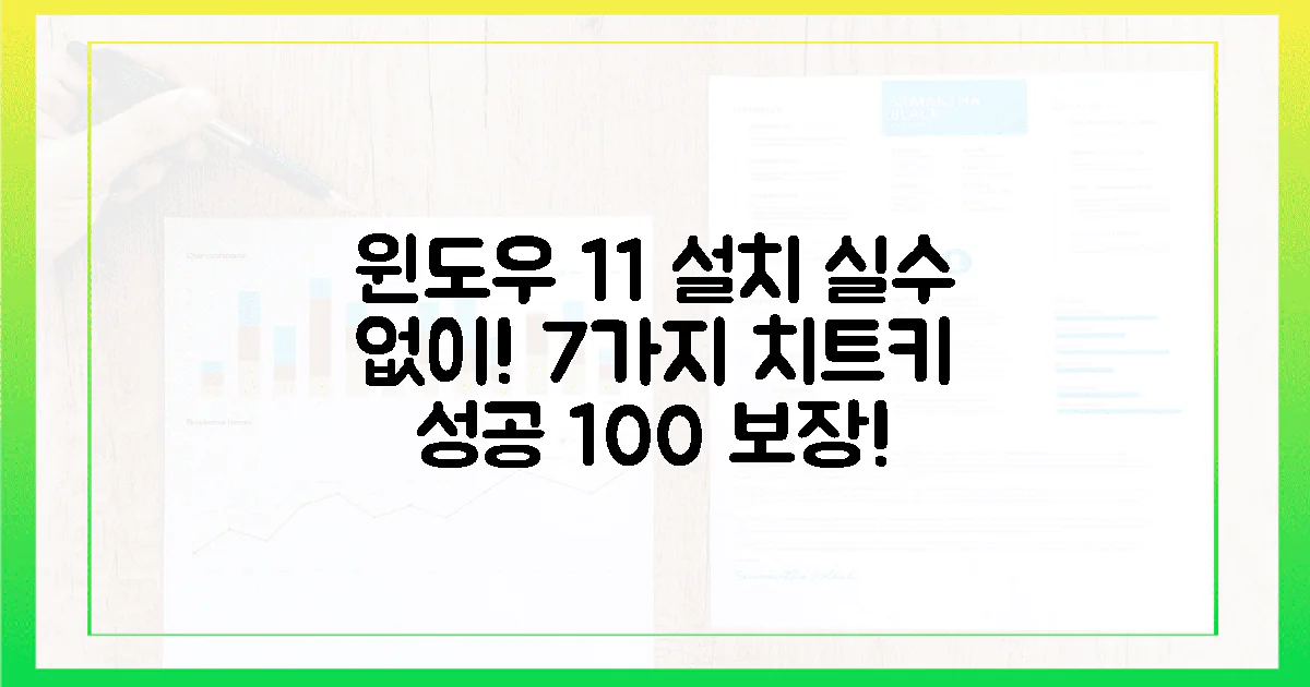 실수 없이! 윈도우 11 설치, 7가지 치트키로 성공 보장!