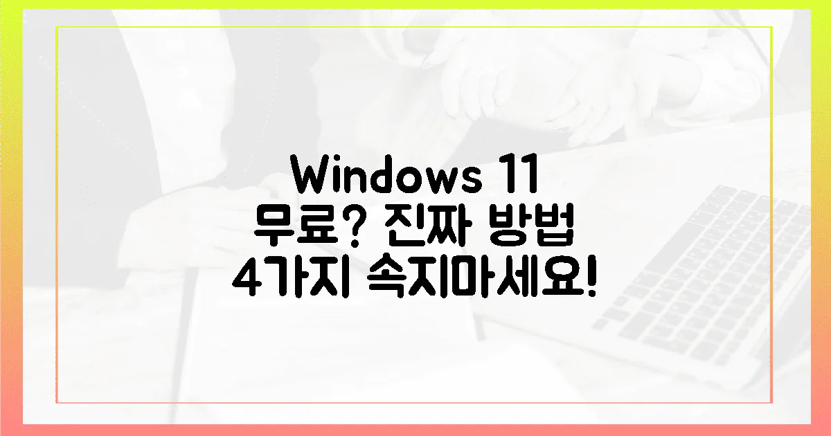4가지, 윈도우 11 무료 다운로드, 속지 않는 방법