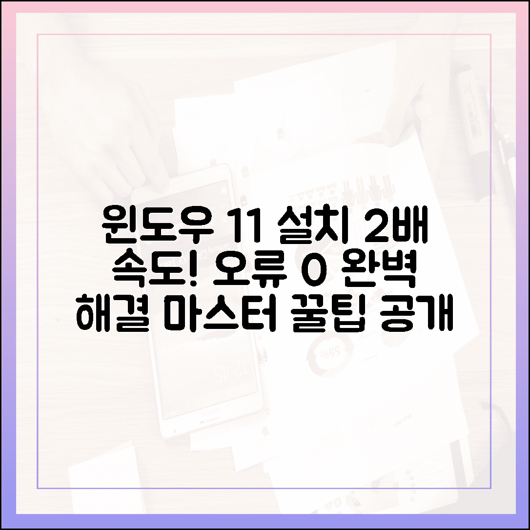 윈도우 11 설치 시간 단축 및 오류 해결 전문가 팁