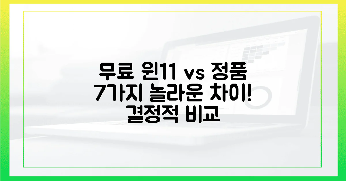 무료 윈도우 11, 정품과 7가지 놀라운 차이는?
