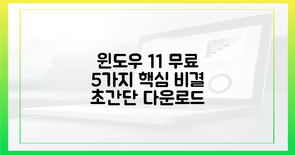 5가지 핵심, 윈도우 11 무료 다운로드 비결