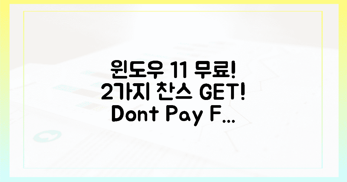 🔥 윈도우 11, 아직도 돈 내고 써? 2가지 무료 찬스!