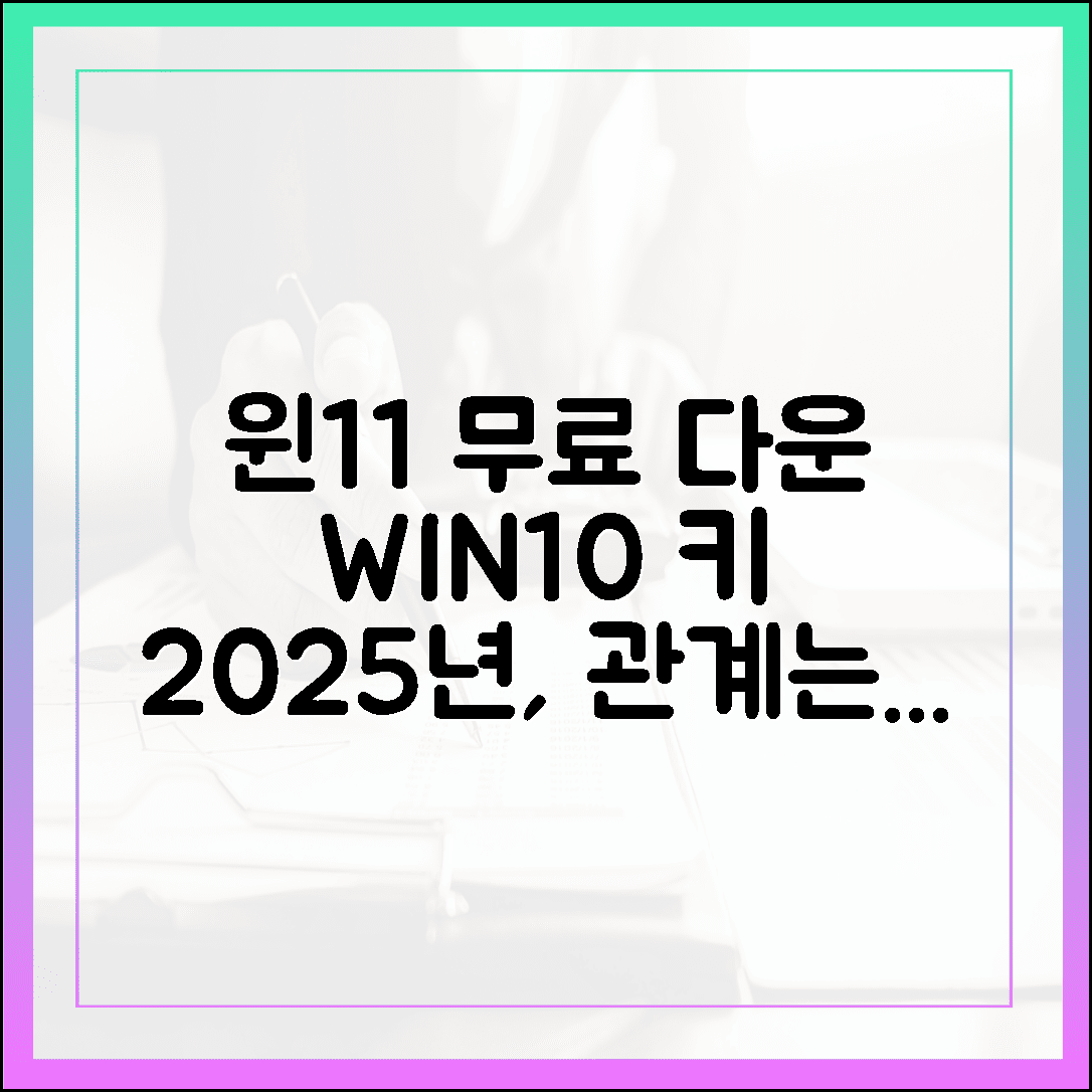 윈도우 11 무료 다운로드와 윈도우 10 라이선스 키의 관계 (2025년)