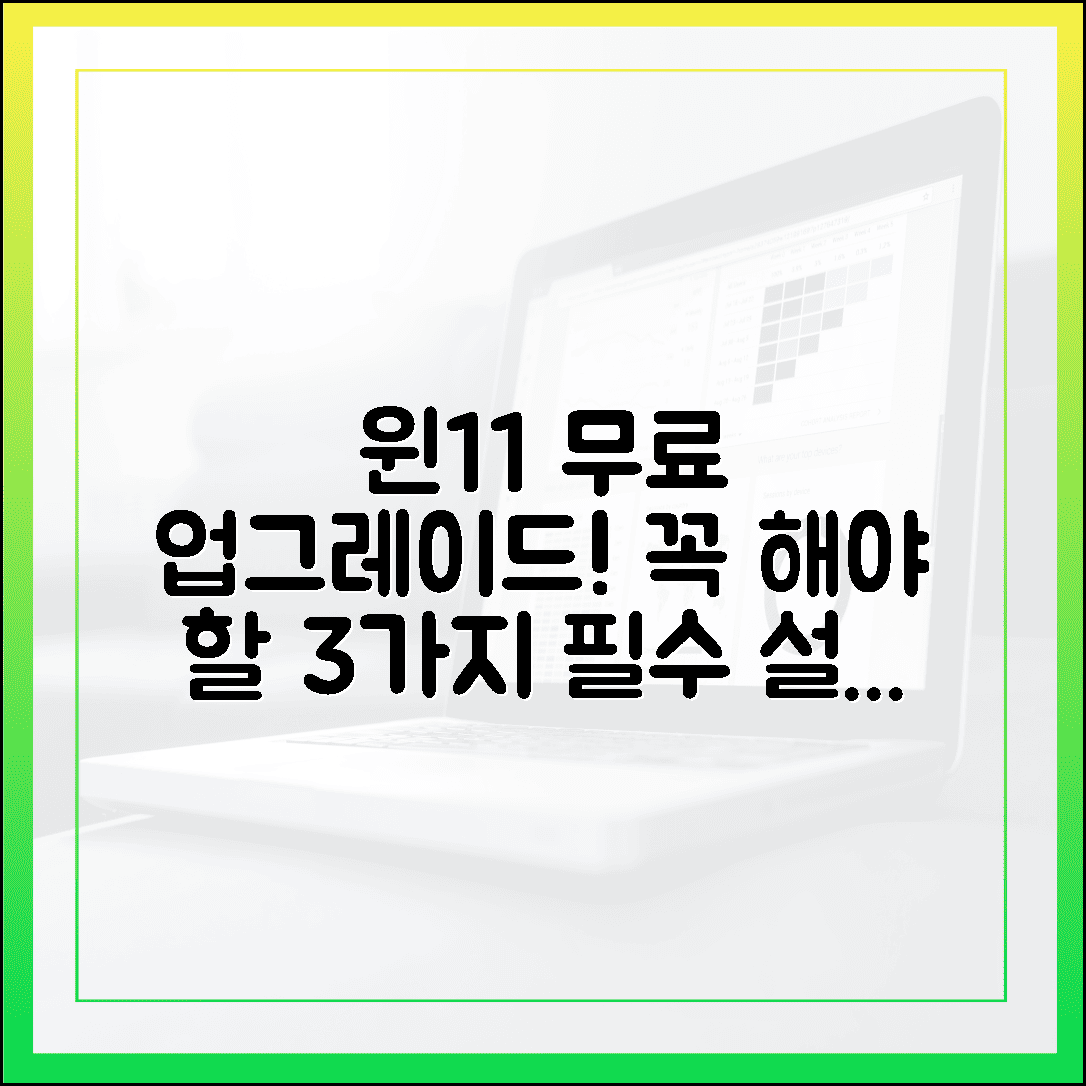 윈도우 11 무료 업그레이드 후, 반드시 설정해야 할 3가지
