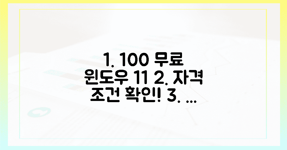 100% 무료 업그레이드? '깜짝 놀랄' 윈도우 11 자격 조건, 지금 바로 확인하세요!