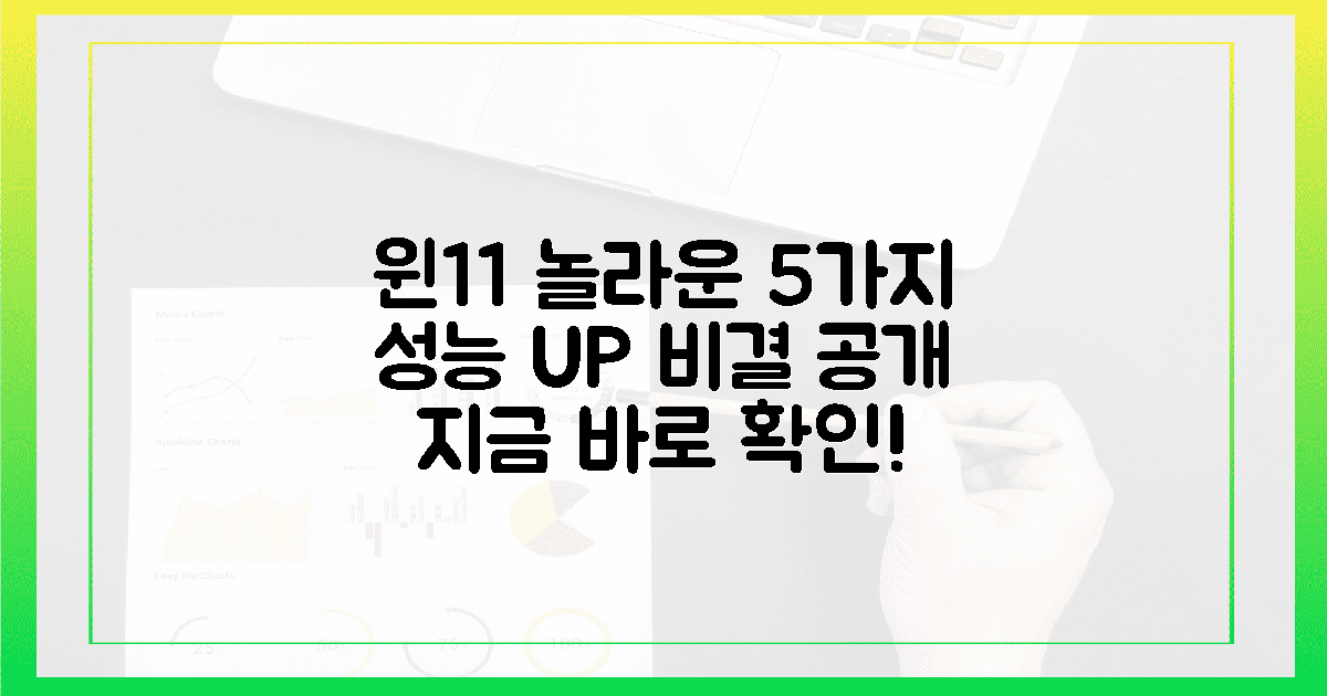 윈11, 5가지 놀라운 성능 향상 비결 공개