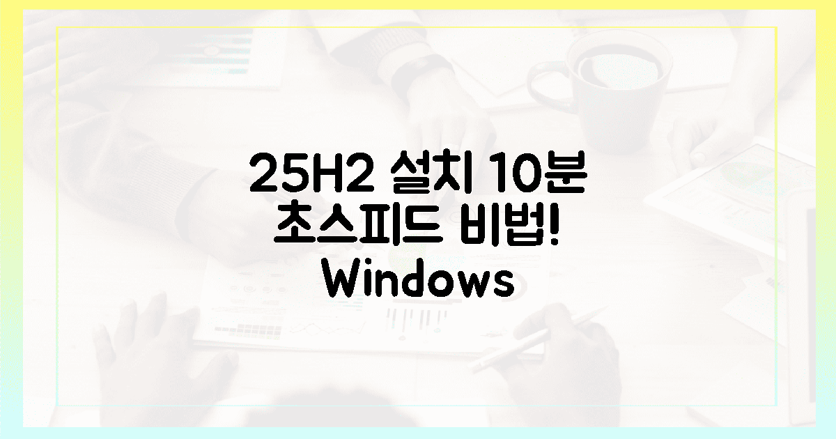 25H2 설치, 10분 만에 끝내는 비법은?