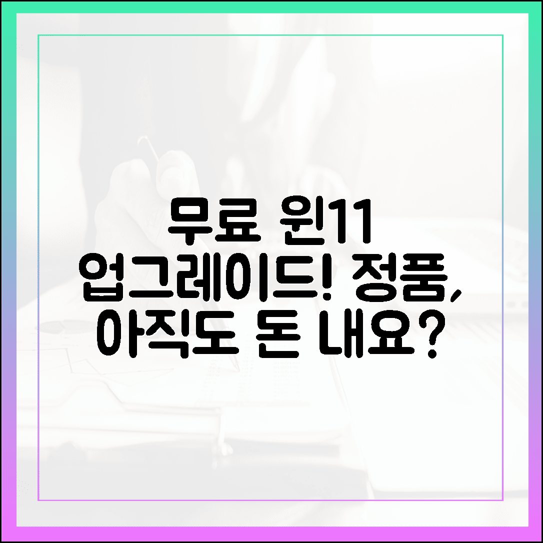 윈도우 11, 아직도 돈 내고 쓰시나요? 정품 무료 업그레이드 방법