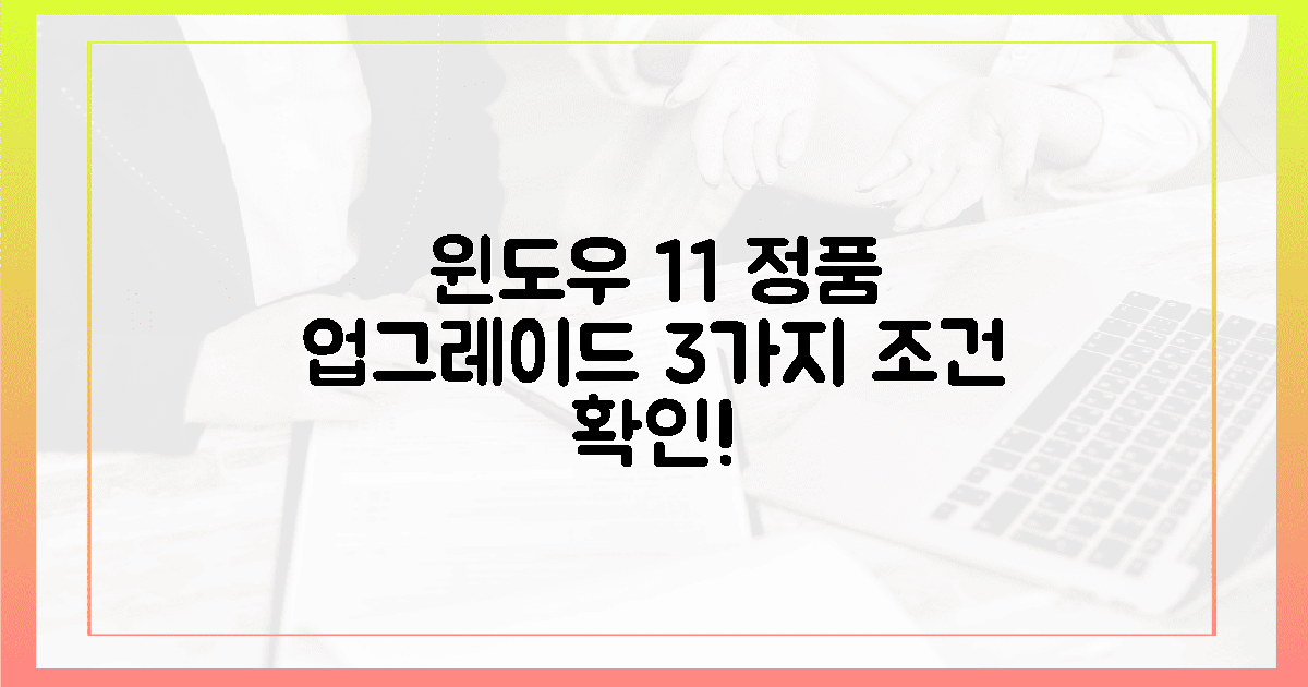 3가지 조건 확인하고 윈도우 11 정품 업그레이드!