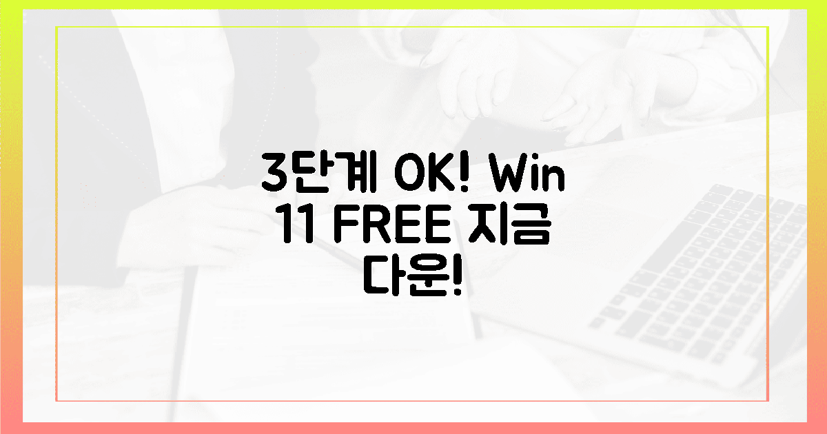 3단계 완성! 윈도우 11 무료 다운?
