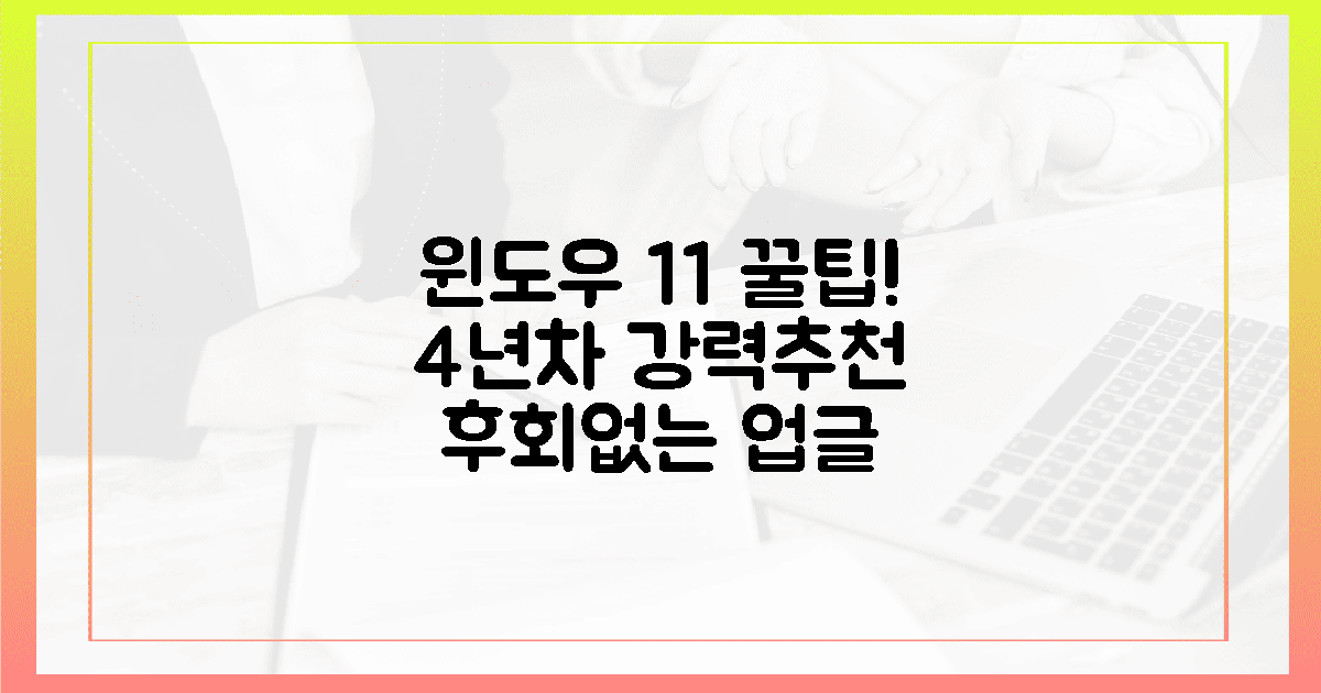 4년차 사용자 팁! 윈도우 11, 후회 없을 업그레이드
