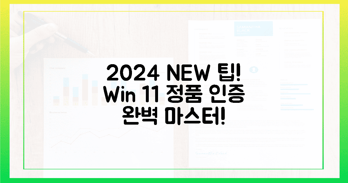 2024 최신 팁! 윈도우 11 정품 인증 완벽 마스터