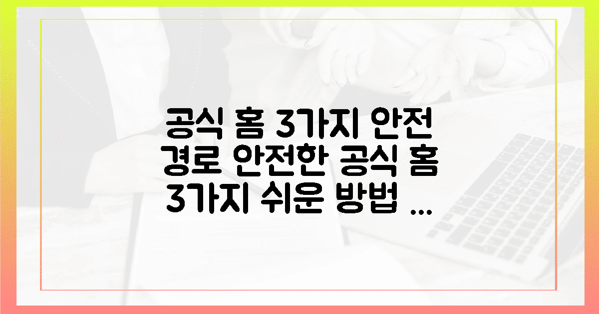 공식 홈페이지, 3가지 안전한 경로