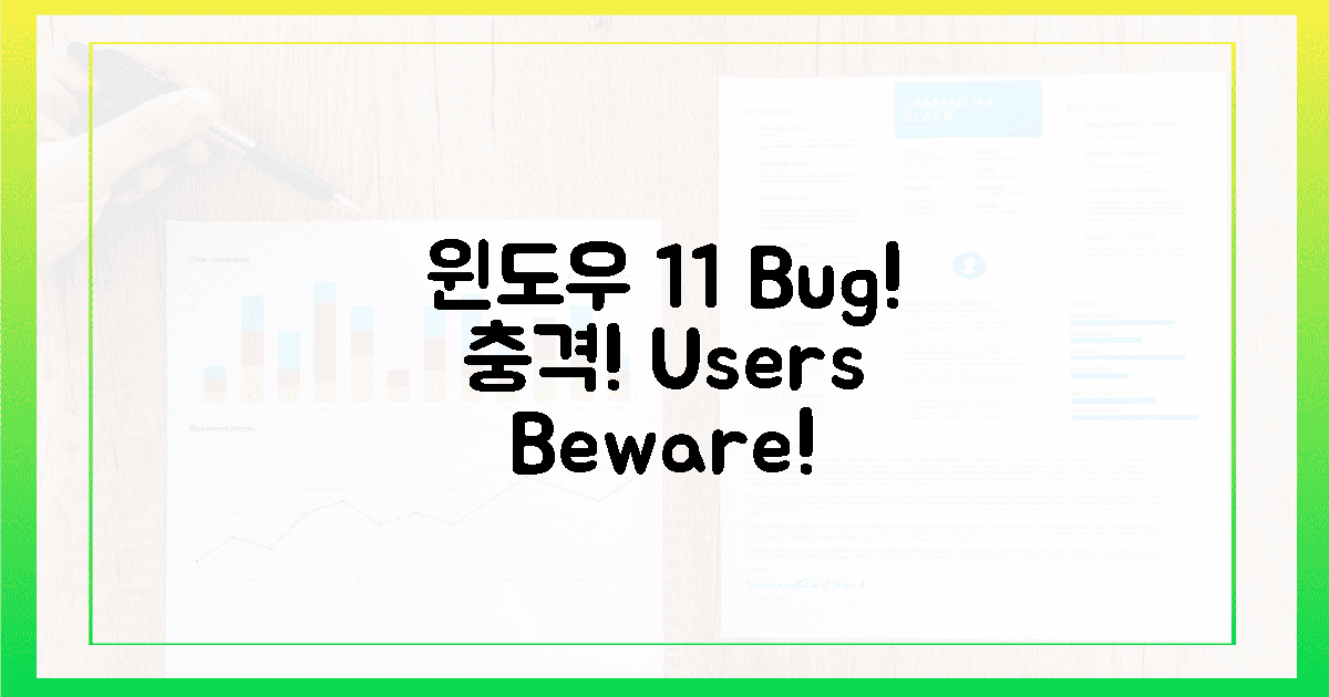 윈도우 11, 이 버그는 충격!