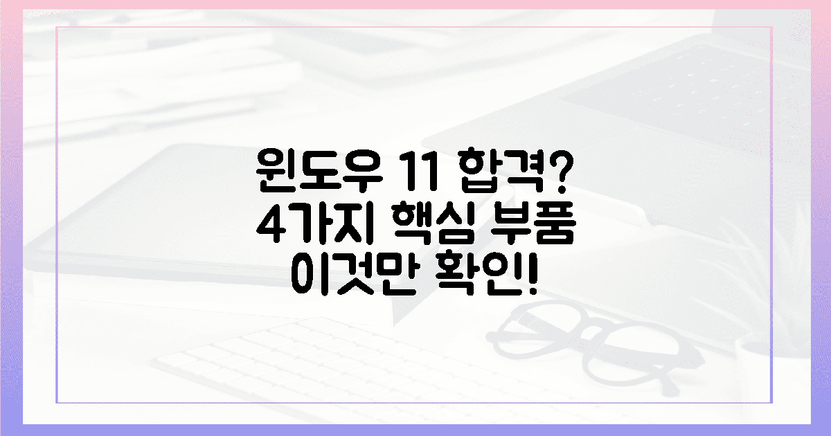 4가지 핵심 부품, 윈도우 11 '합격' 여부 결정!
