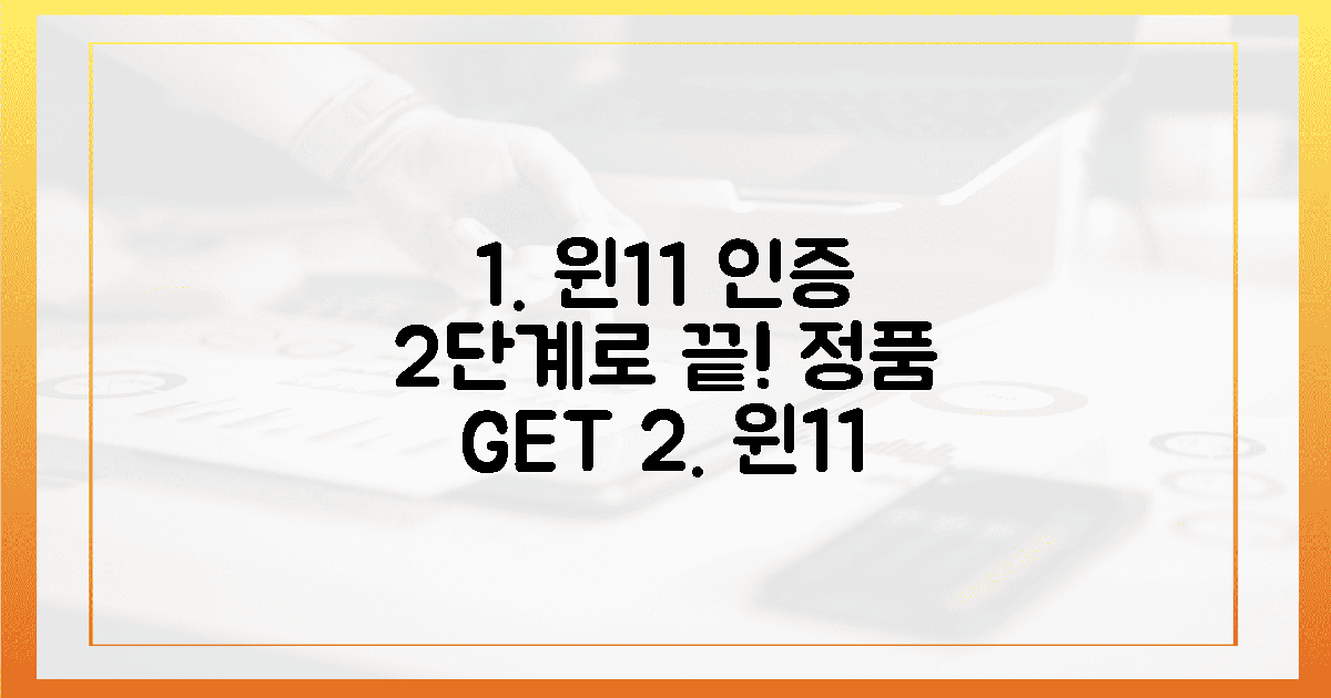 정품 인증? 윈도우 11, 2단계로 끝내세요!