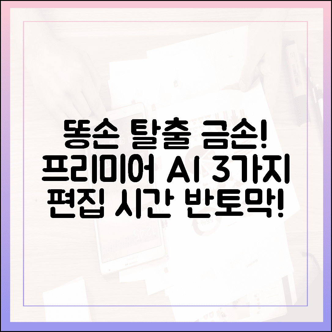 똥손도 금손 만드는 프리미어 프로 2025, AI 기능 3가지로 편집 시간 반으로 줄인 현실 후기
