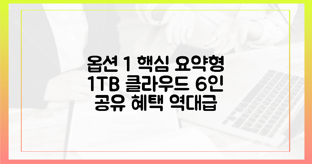 1TB 클라우드와 6인 공유로 얻는 짜릿한 가치