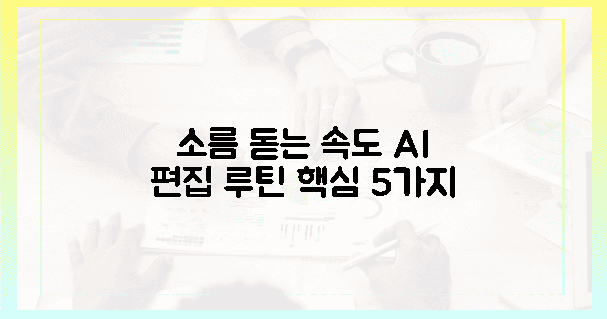 소름 돋게 빨라진 5가지 지능형 편집 루틴
