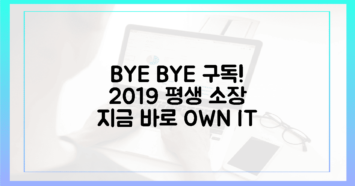 구독 탈출! 2019 평생 소장의 유혹