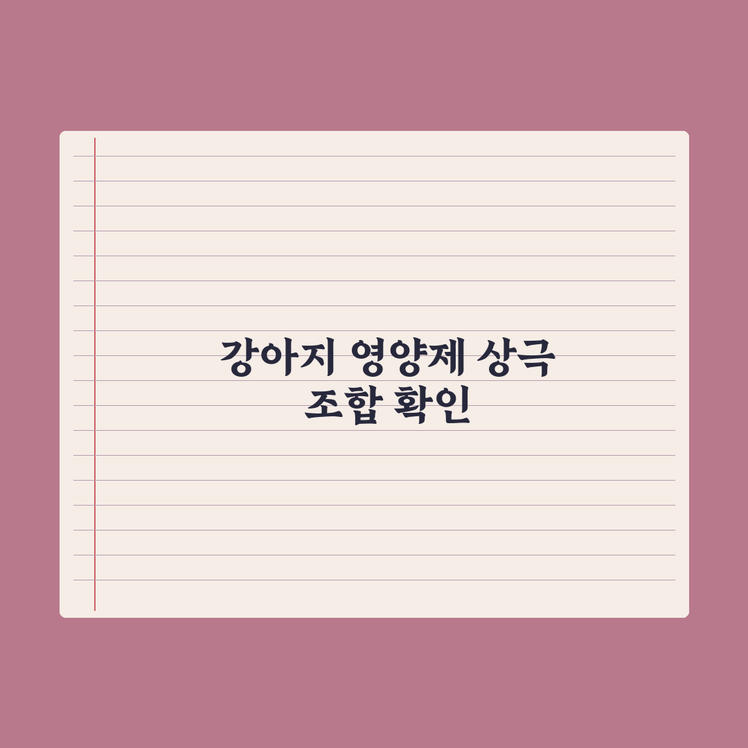강아지 영양제 같이 먹으면 안 되는 조합 심층분석, 전문가 검증 5가지 원칙