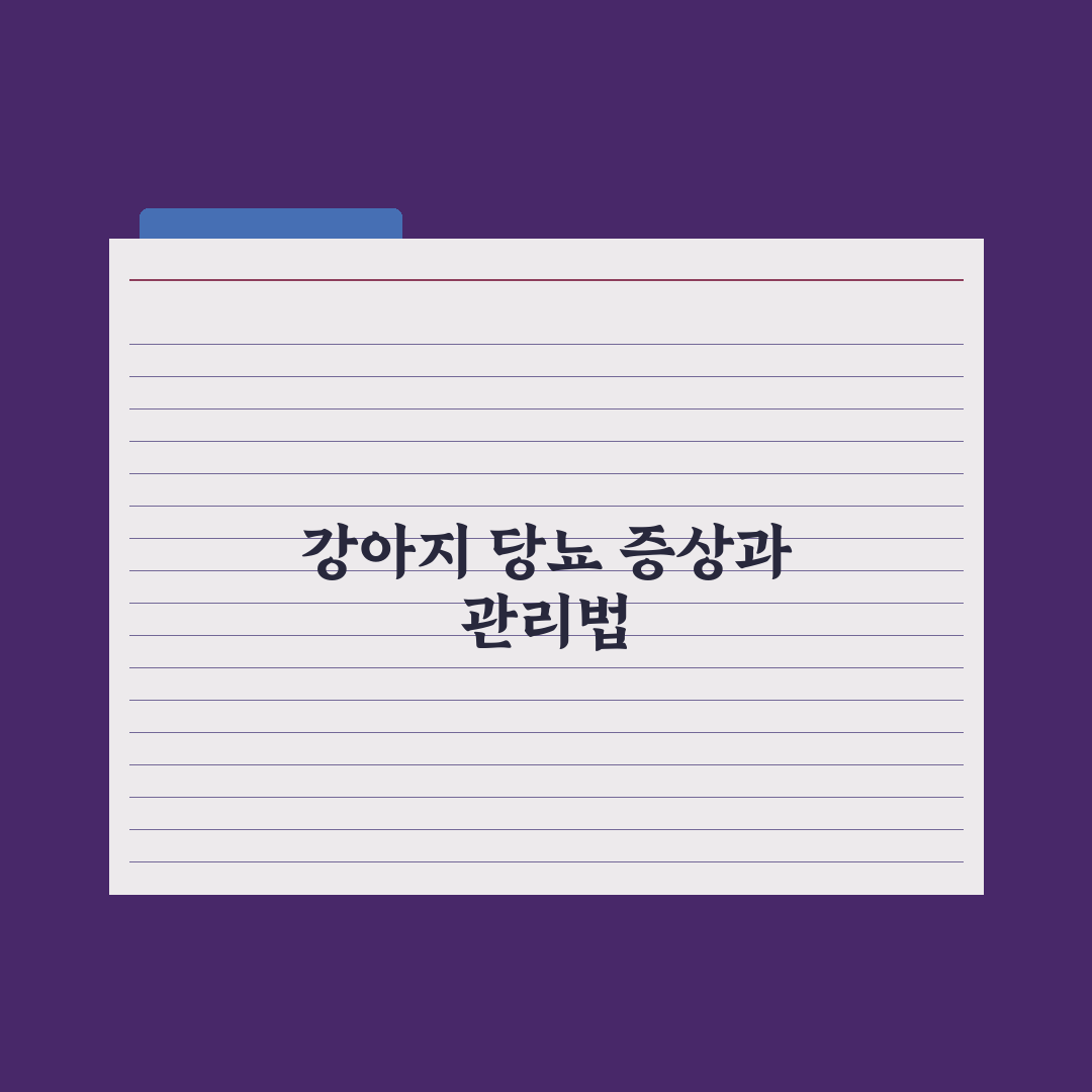 강아지 당뇨 - 증상과 관리 방법 완벽가이드, 전문가가 분석한 7가지 핵심 포인트