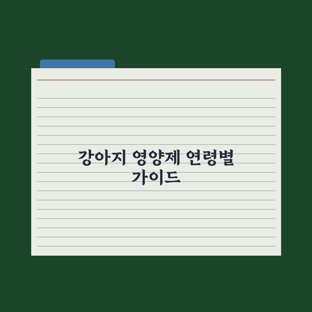 강아지 영양제 급여 시기 - 연령별 가이드 완벽가이드, 5단계 핵심정리
