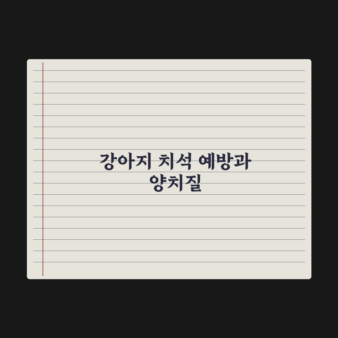 강아지 치아 관리 - 양치질·치석 예방 완벽가이드: 전문가의 5단계 핵심