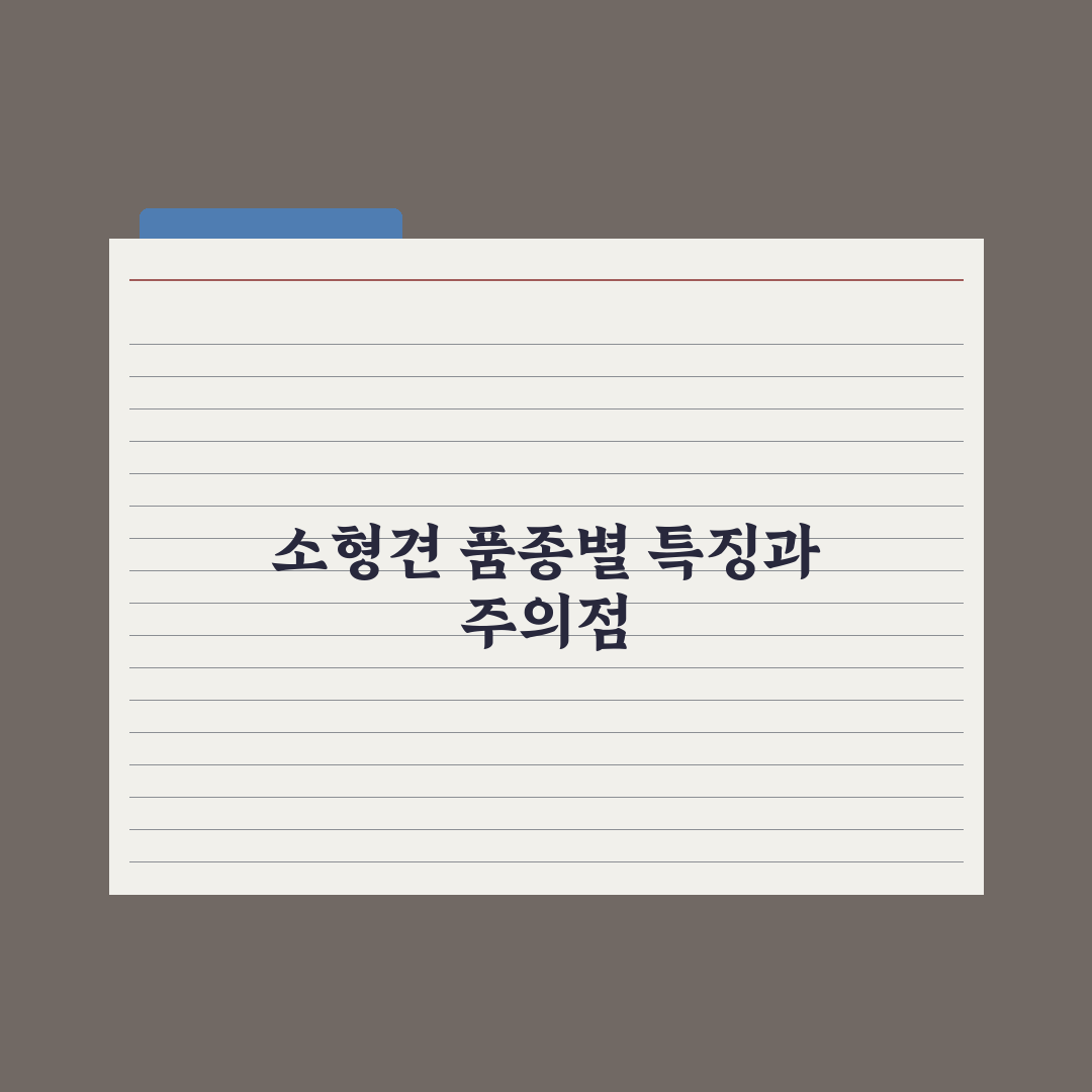 강아지 품종별 특징과 성격 가이드 (소형견 편) 완벽가이드: 전문가 5선