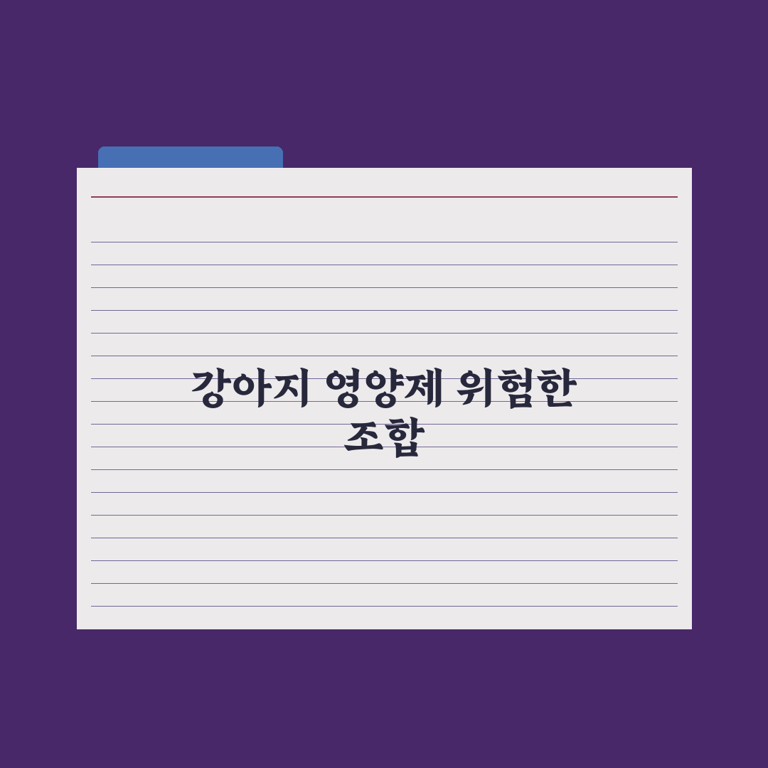 강아지 영양제 같이 먹으면 안 되는 조합 심층분석, 전문가 검증 5가지 원칙