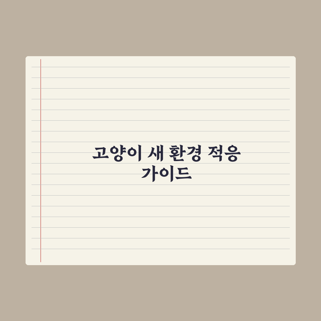 고양이 새 환경 적응시키는 법 완벽가이드, 전문가가 검증한 5가지 핵심원칙